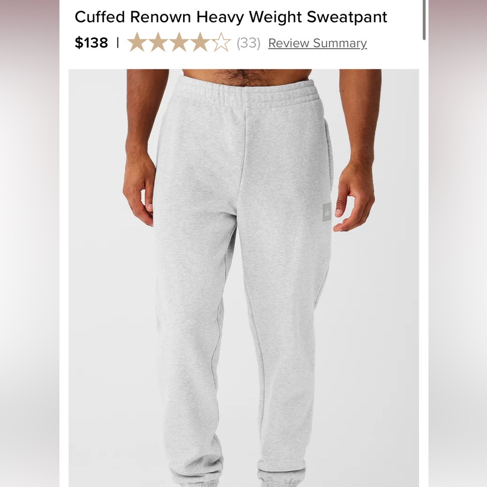 Mens ALO Renown Cuffed Jogger - Picture 4 of 7